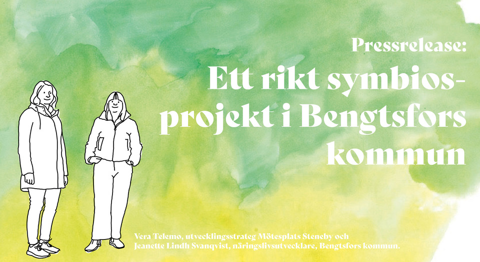 Illustration som visar processledarna för projektet RiK Symbios Bengtfsors  Vera Telemo från Mötesplats Steneby och Jeanette Lindh Svanqvist från Bengtsfors kommun