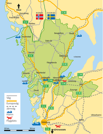 Kartbild från positionvast.se