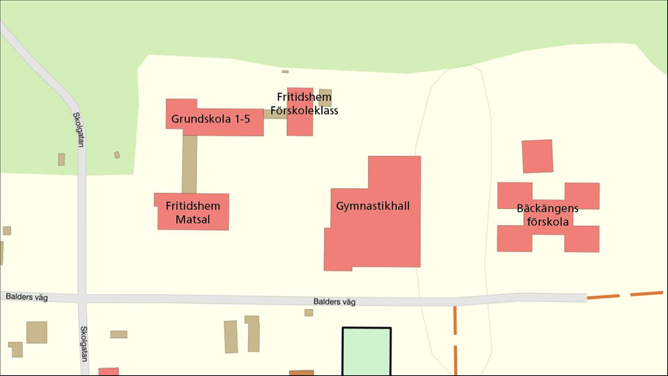 Bäckeskolan karta