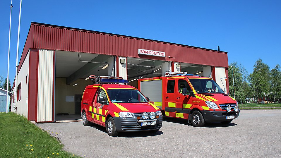 Brandstation Bäckefors. 